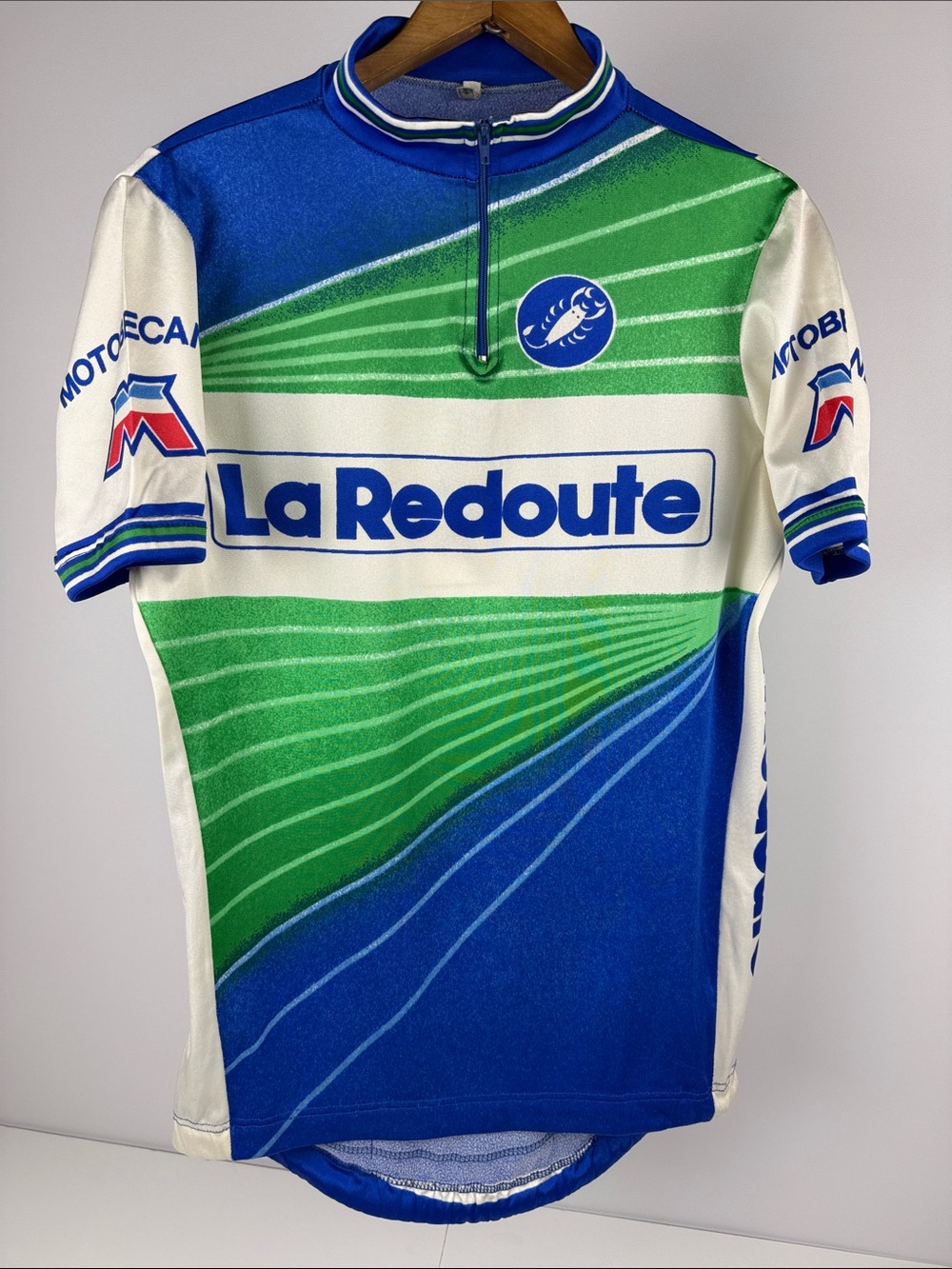 Vintage La Redoute Blue & Green Cycling Jersey